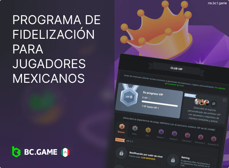 Programa de fidelización BC.Game México