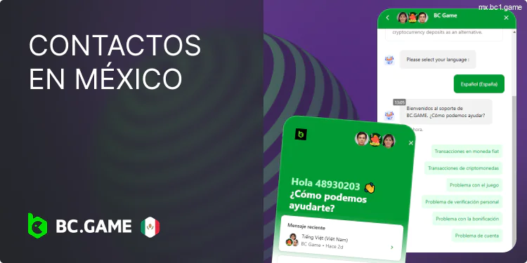 Cómo contactar a BC.Game en México