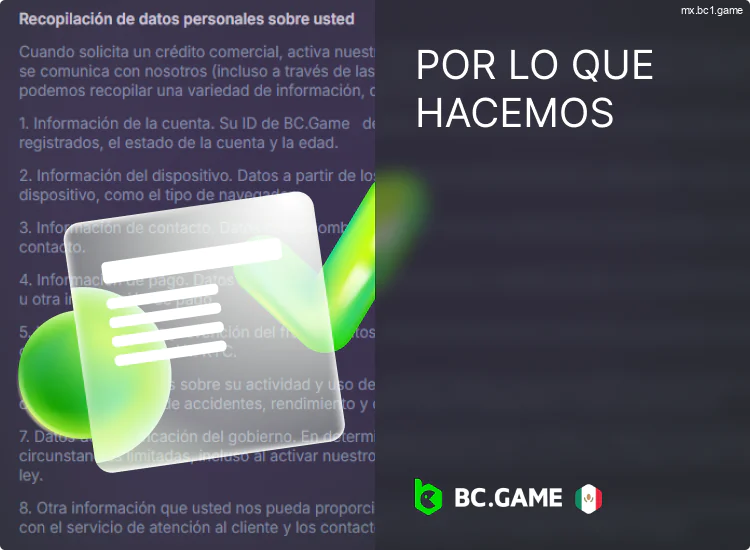 ¿Por qué BC.Game recopila datos de los usuarios?