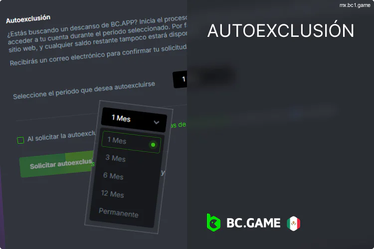 Autoexclusión de BC.Game