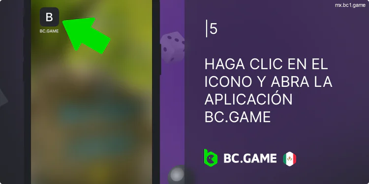 En la pantalla de tu iPhone aparecerá un acceso directo a la aplicación BC.Game