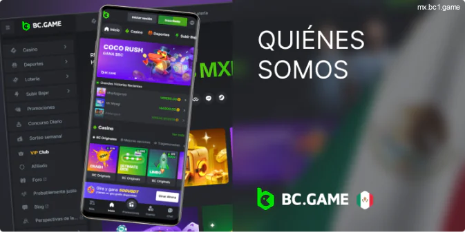 Información sobre casinos y casas de apuestas de BC Game en México