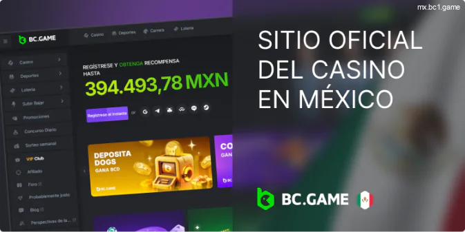 Sitio web oficial de BC.Game en México